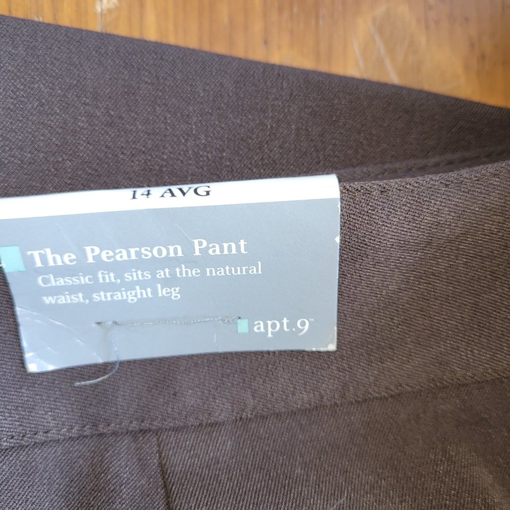 Apt. 9 Women's Straight-Leg Pants in Dark Brown - Picture 4 of 5
